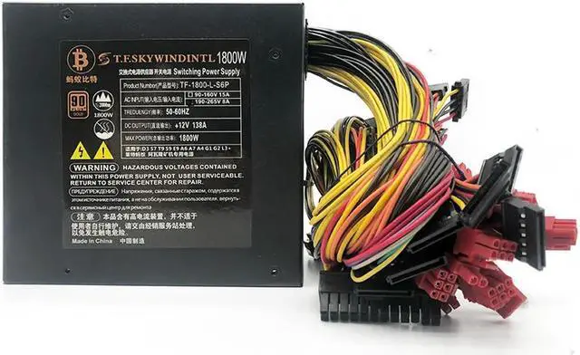 Main image of 1800W 220V PC Power Supply Desktop CPU Gaming Psu  Miner Power Supply PFC  ATX 24 PIN Switching Power Supply