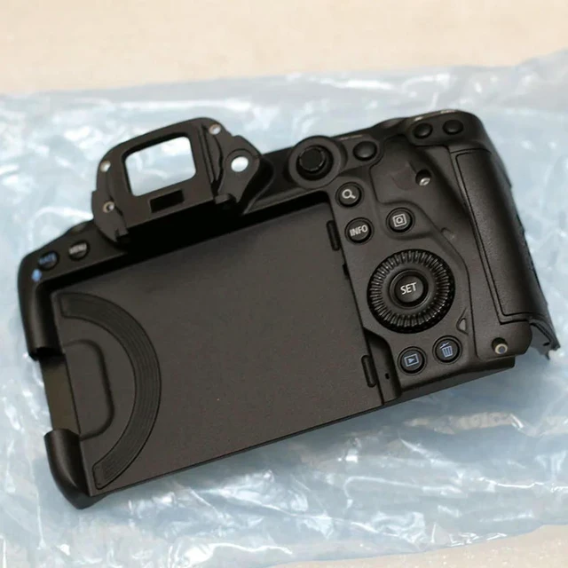 Main image of complete black cover assy with SD memory lid repair parts for EOS R5 camers