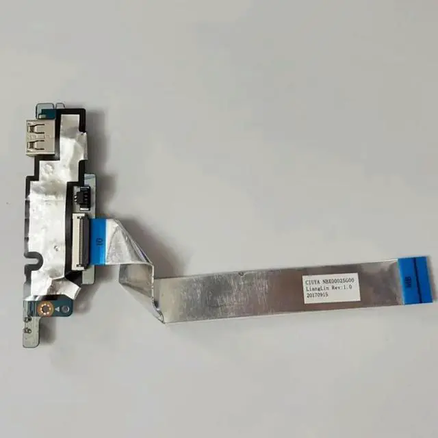 Alt view image 2 of 2 - LS-E541P For Yoga 520-15IKB Flex 5-1470 Power Button USB Reader Board With Cable 100% Tested Fully Work