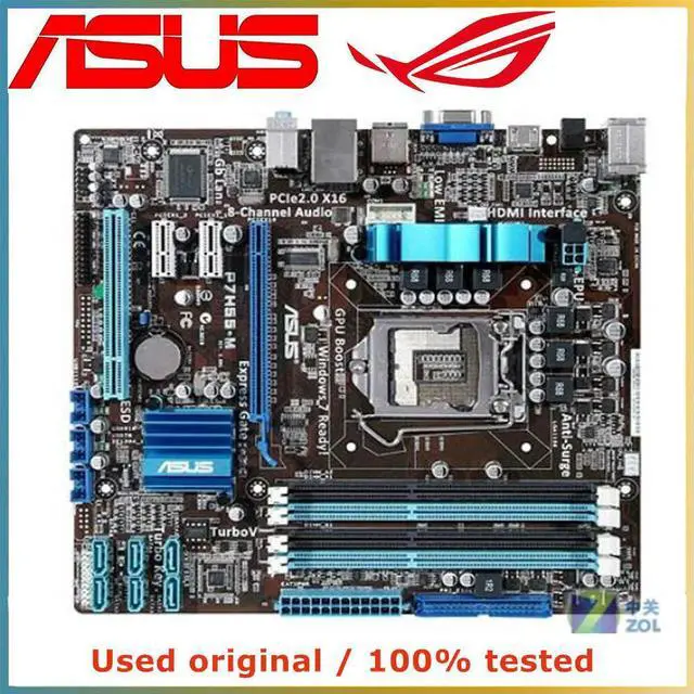 Main image of For H55 For P7H55-M Computer Motherboard LGA 1156 DDR3 16G Desktop Mainboard SATA II PCI-E 2.0 X16