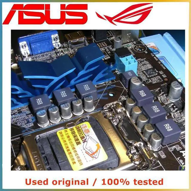Alt view image 4 of 4 - For H55 For P7H55-M Computer Motherboard LGA 1156 DDR3 16G Desktop Mainboard SATA II PCI-E 2.0 X16