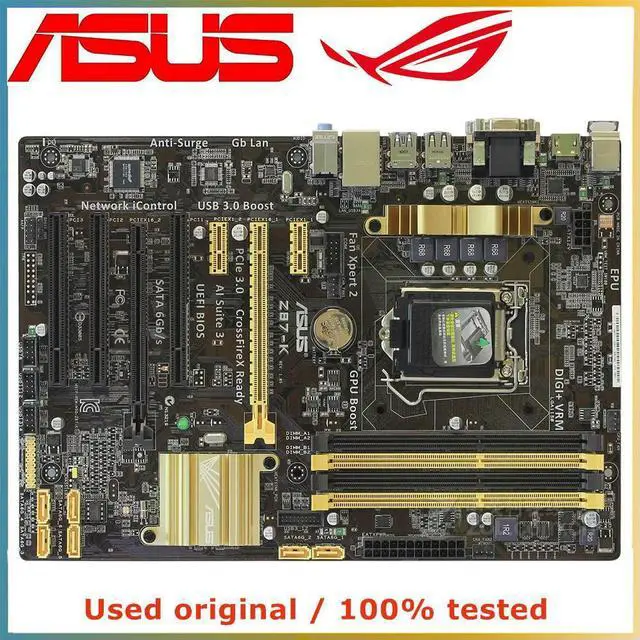 Main image of For Z87-K Computer Motherboard LGA 1150 DDR3 32G For Z87 Desktop Mainboard SATA III PCI-E 3.0 X16