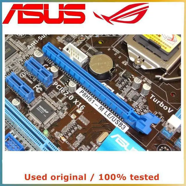 Alt view image 4 of 4 - For P8H61-M LE/USB3 Computer Motherboard LGA 1155 DDR3 16G For H61 P8H61 Desktop Mainboard SATA II PCI-E 2.0 X16