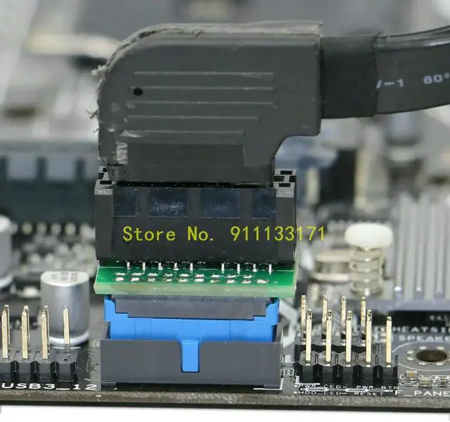Alt view image 6 of 7 - For chassis front USB3.0 to ordinary motherboard 19PIN standard USB3 adapter cable