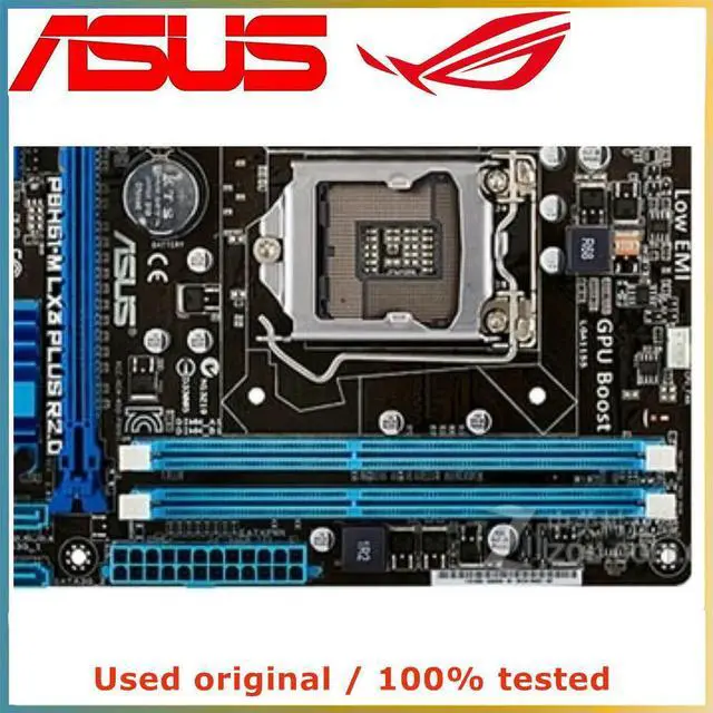 Alt view image 4 of 4 - For P8H61-M LX3 PLUS R2.0 Computer Motherboard LGA 1155 DDR3 16G For H61 P8H61 Desktop Mainboard PCI-E 2.0 X16