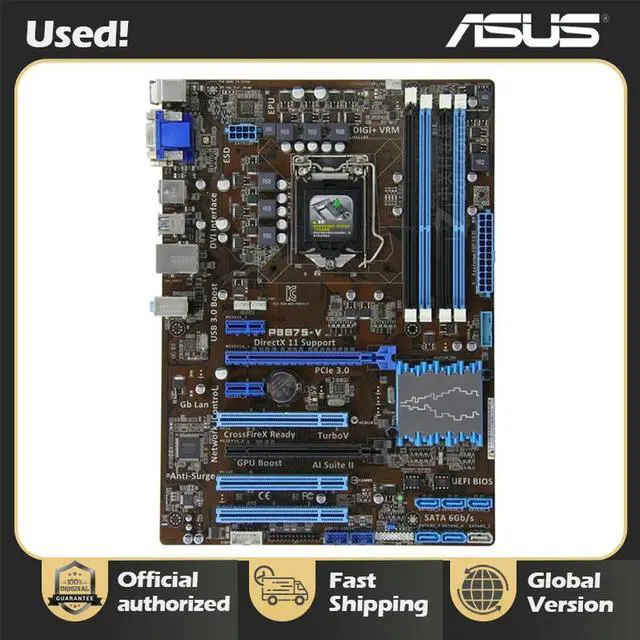 Main image of H61M-E Motherboard LGA 1155 DDR3 mainboard support I3 I5 I7 cpu H61 Desktop motherboard