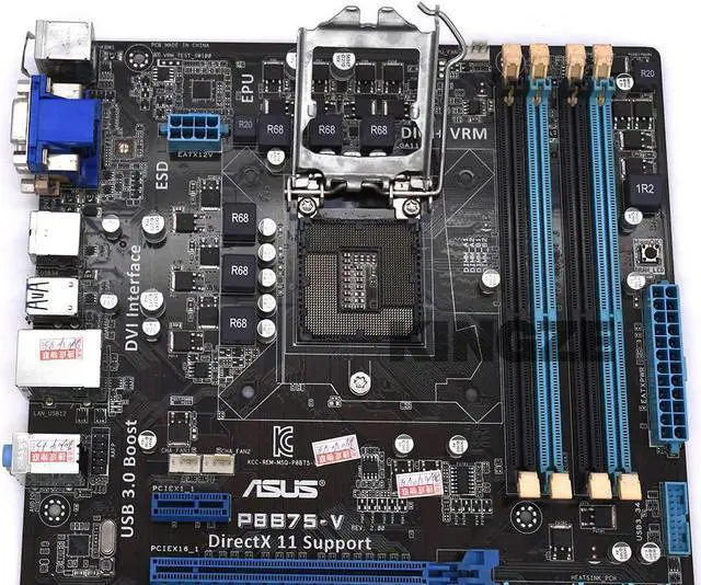 Alt view image 4 of 7 - H61M-E Motherboard LGA 1155 DDR3 mainboard support I3 I5 I7 cpu H61 Desktop motherboard
