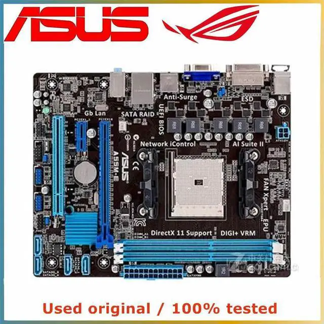 Main image of For A55M-E Computer Motherboard FM1 DDR3 32G For A55 Desktop Mainboard USB2.0 SATA II