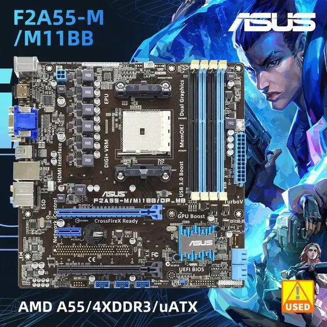 Main image of F2A55-M/M11BB/DP_MB A55 Socket FM2 4 x DDR3 DIMM 64GB PCI-E 2.0 SATA2 DVI VGA HDMI uATX mainboard