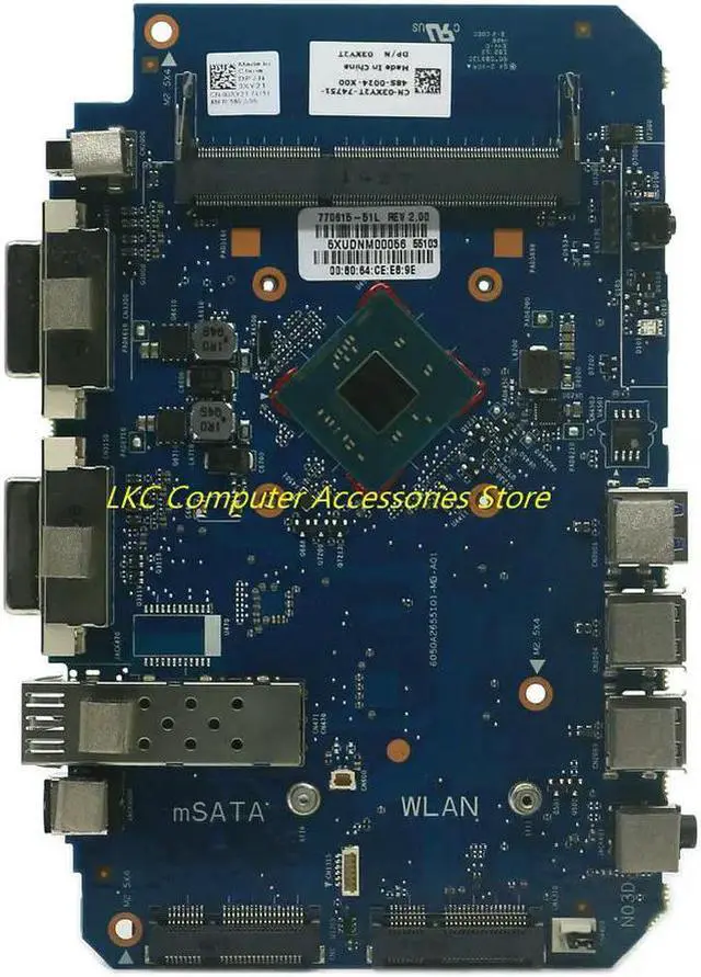 Main image of For WYSE 3030 Motherboard 03XY2T 3XY2T CN-03XY2T 6050A2655101 with Celeron N2807 SR1W5 DDR3 Mainboard 100% Tested