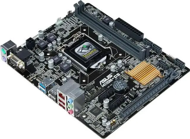 Alt view image 4 of 4 - H110M motherboard H110M-CS 2x DIMM Max. 32GB DDR4 Micro ATX Mainboard LGA 1151 Supports 6th 7th Gen Core i3 i5 i7 Processor