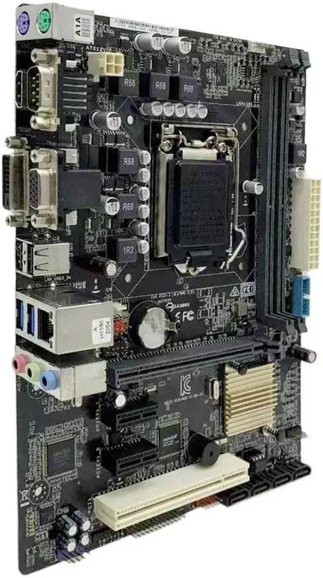 Alt view image 2 of 4 - H110M-KS Motherboard LGA 1151 Socket Supports for 6th Gen Core i3 i5 i7 6100 6500 6700 Series 2x DIMM Max. 32GB Micro ATX