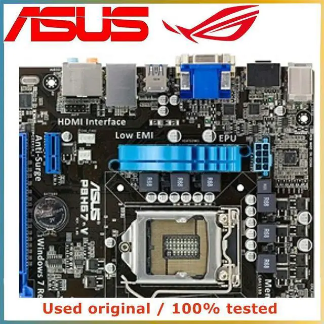 Alt view image 4 of 4 - For P8H67-V Computer Motherboard LGA 1155 DDR3 32G For H67 P8H67 Desktop Mainboard SATA III PCI-E 3.0 X16