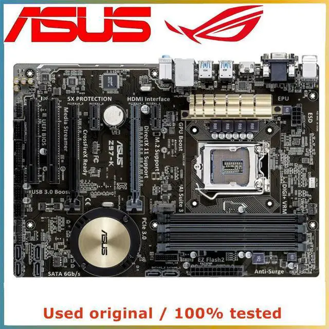 Main image of For Z97-K Computer Motherboard LGA 1150 DDR3 32G For Z97 Desktop Mainboard SATA III PCI-E 3.0 X16