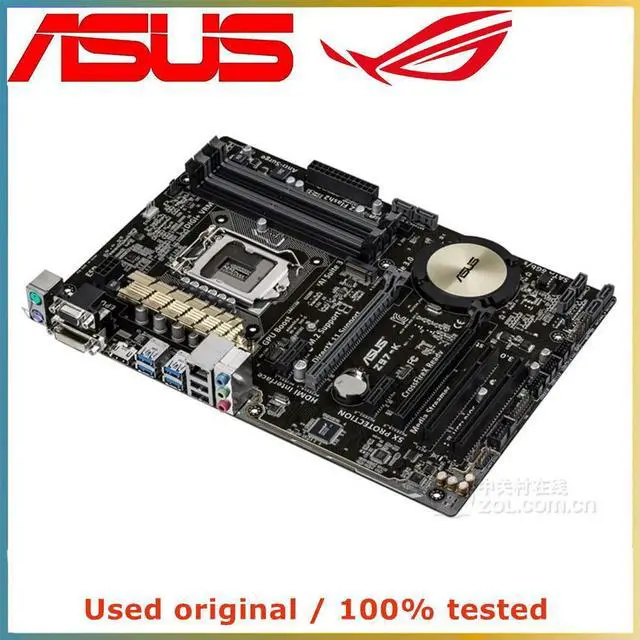 Alt view image 2 of 4 - For Z97-K Computer Motherboard LGA 1150 DDR3 32G For Z97 Desktop Mainboard SATA III PCI-E 3.0 X16