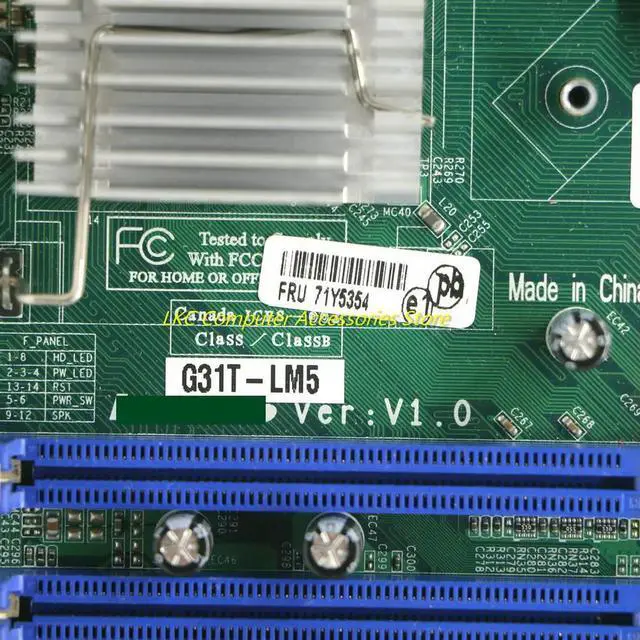 Alt view image 4 of 4 - For A580E Desktop Motherboard L-IG31A G31T-LM LGA775 DDR2 71Y5354 Mainboard 100% Tested