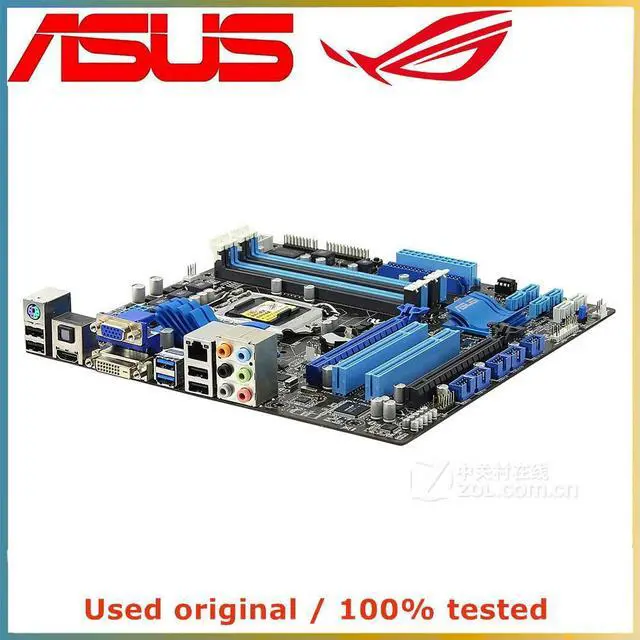 Alt view image 3 of 7 - For H55 For P7H55-M PLUS Computer Motherboard LGA 1156 DDR3 8G Desktop Mainboard SATA II PCI-E 2.0 X16