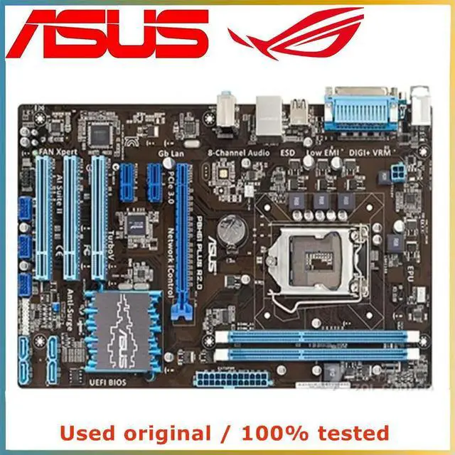 Alt view image 5 of 7 - For P8H61 PLUS R2.0 Computer Motherboard LGA 1155 DDR3 16G For H61 P8H61 Desktop Mainboard SATA II PCI-E 2.0 X16