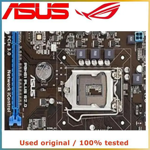 Alt view image 6 of 7 - For P8H61 PLUS R2.0 Computer Motherboard LGA 1155 DDR3 16G For H61 P8H61 Desktop Mainboard SATA II PCI-E 2.0 X16