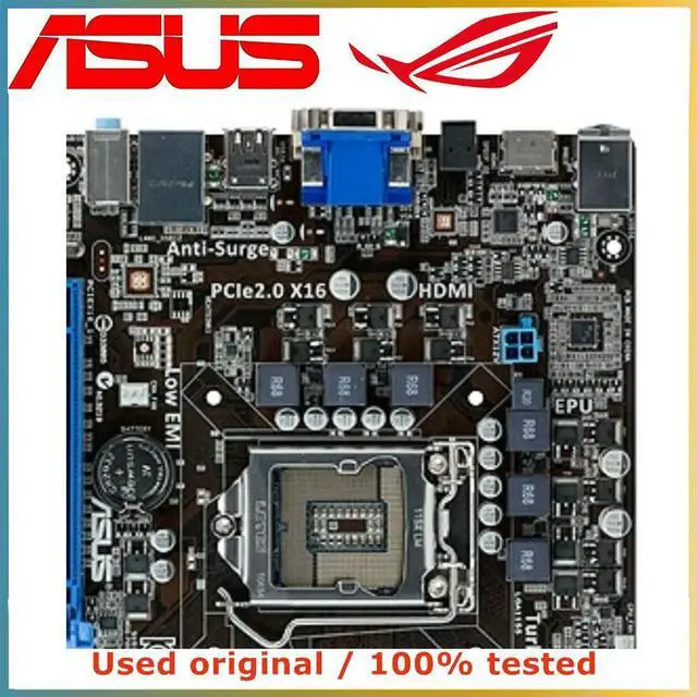 Alt view image 4 of 4 - For P8H61-M Computer Motherboard LGA 1155 DDR3 16G For H61 P8H61 Desktop Mainboard SATA II PCI-E 2.0 X16