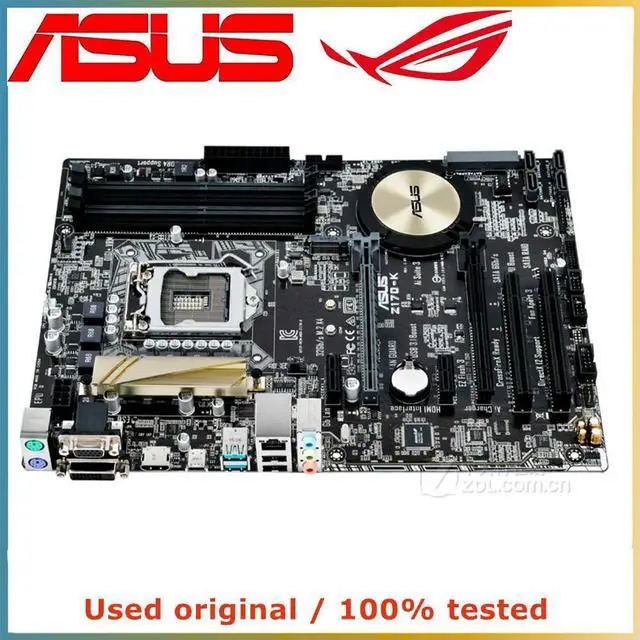 Alt view image 4 of 4 - For Z170-K Computer Motherboard LGA 1151 DDR4 64G For Z170 Desktop Mainboard M.2 NVME PCI-E 3.0 X16