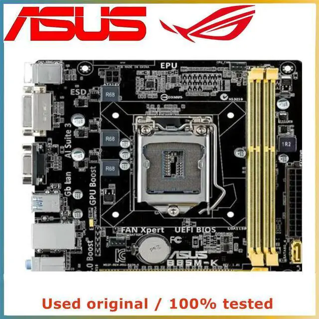Alt view image 4 of 4 - For B85M-K Computer Motherboard LGA 1150 DDR3 16G For B85 Desktop Mainboard SATA III PCI-E 3.0 X16