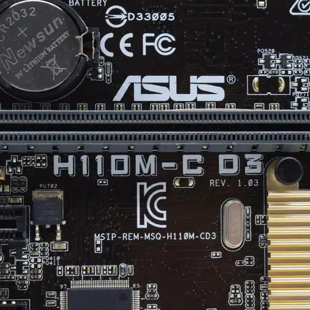 Alt view image 2 of 4 - H110 Motherboard DDR3 H110M-C D3 LGA 1151 Socket Supports for 6th Gen Core i3 i5 i7 Processors Micro ATX 2x DIMM Max. 32GB