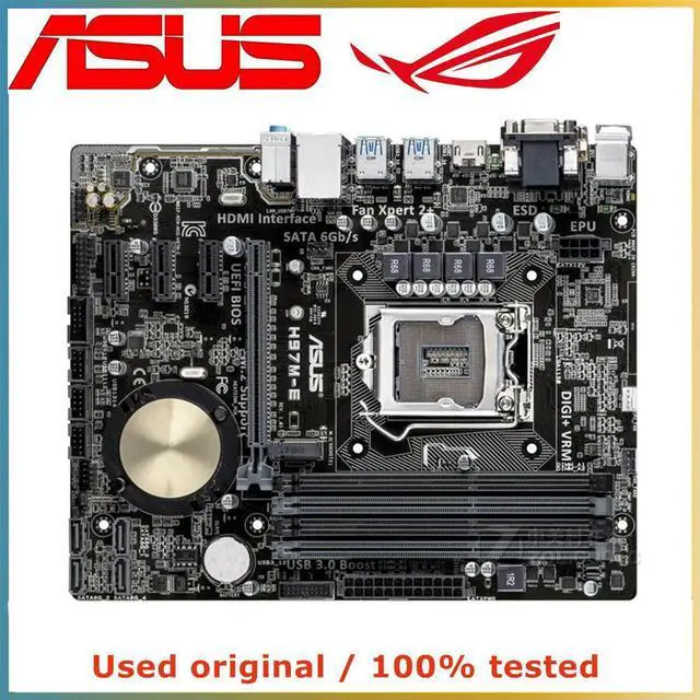 Main image of For H97M-E Computer Motherboard LGA 1150 DDR3 32G For H97 Desktop Mainboard SATA III PCI-E 3.0 X16