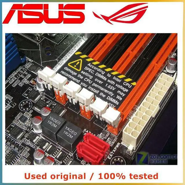 Alt view image 4 of 4 - For X58 For P6T Computer Motherboard LGA 1366 DDR3 24G Desktop Mainboard SATA II PCI-E 2.0 X16