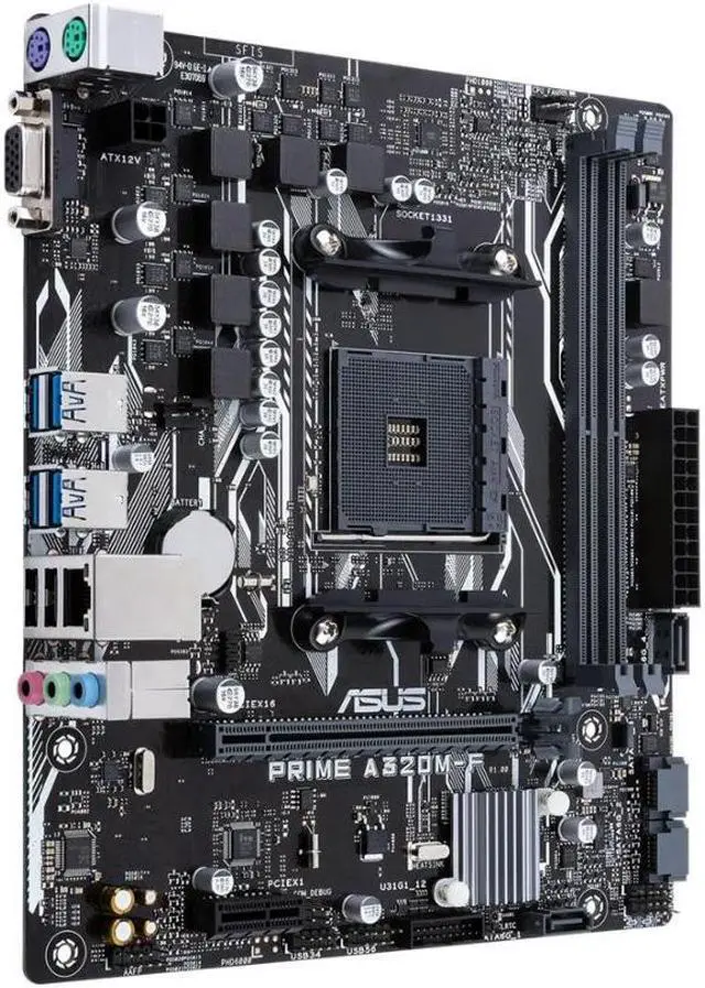 Alt view image 4 of 4 - PRIME A320M-F Micro ATX Motherboard AM4 A320 Chipset 2 RAM Slot Max. 32GB DDR4 Supports Ryzen 3000 4000G 5000 Series