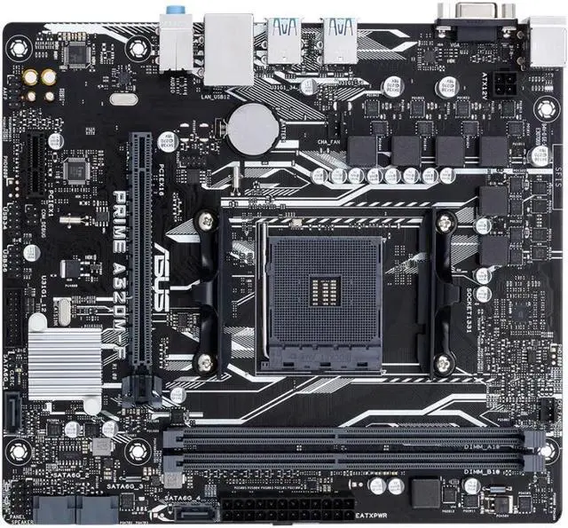 Alt view image 3 of 4 - PRIME A320M-F Micro ATX Motherboard AM4 A320 Chipset 2 RAM Slot Max. 32GB DDR4 Supports Ryzen 3000 4000G 5000 Series