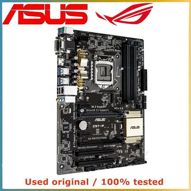 Alt view image 2 of 4 - For Z97-P Computer Motherboard LGA 1150 DDR3 32G For Z97 Desktop Mainboard SATA III PCI-E 3.0 X16