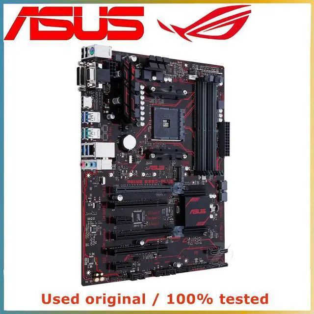 Alt view image 2 of 4 - For B350 PLUS For PRIME B350-PLUS Computer Motherboard AM4 DDR4 64G Desktop Mainboard  SATA III USB PCI-E 3.0 X16