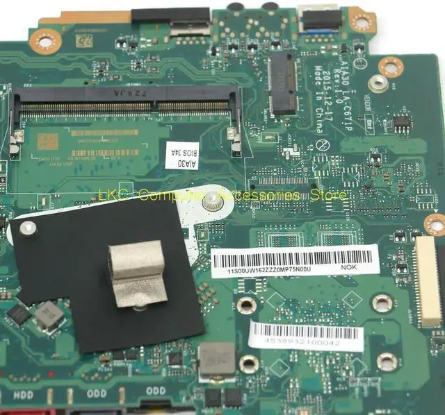 Alt view image 6 of 7 - FOR C20-00 C2000 AIO All-In-One Motherboard AIA30 LA-C671P IBSWSC 00UW162 Mainboard SR2A9 N3050 DDR3 100%Tested