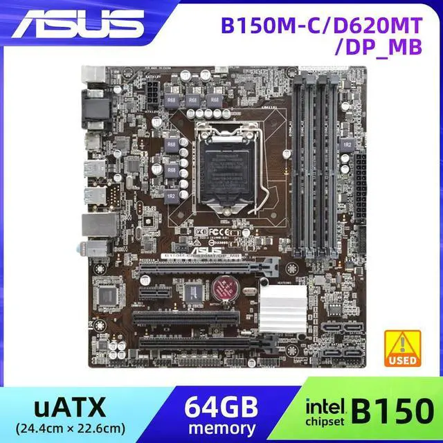 Main image of B150 Motherboard B150M-C/D620MT/DP_MB for Core i5 6400 6500 6600  LGA 1151 Motherboard for Core i3 6100 6300 i7 6700