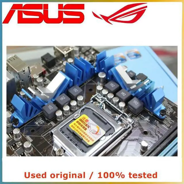 Alt view image 4 of 4 - For P55 For P7P55D-E LX Computer Motherboard LGA 1156 DDR3 16G Desktop Mainboard SATA II PCI-E 2.0 X16