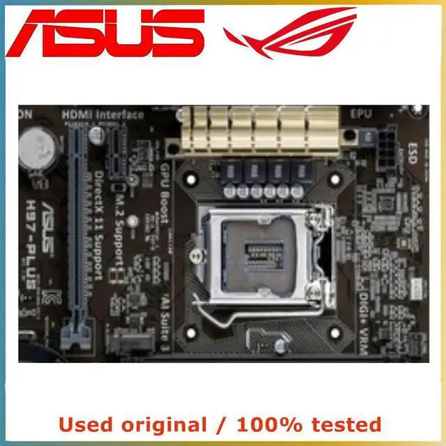 Alt view image 2 of 4 - For H97-PLUS Computer Motherboard LGA 1150 DDR3 32G For H97 Desktop Mainboard SATA III PCI-E 3.0 X16