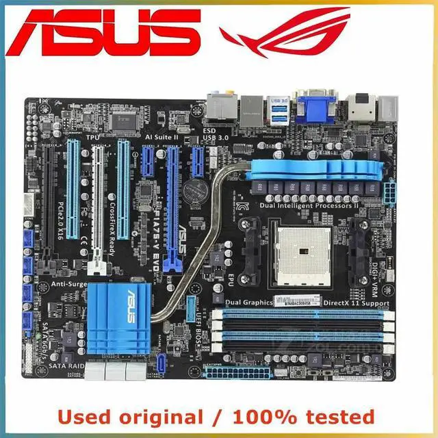 Main image of For F1A75-V EVO Computer Motherboard FM1 DDR3 32G For A75 Desktop Mainboard  SATA III USB PCI-E 3.0 X16