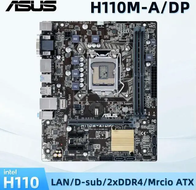 Main image of H110 Motherboard H110M-A/DP for Core i3 6100 7100 6300 7300 i5 6400 6500 7400 7500 LGA 1151 Motherboard for i7 6700 7700