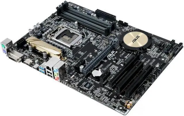 Alt view image 4 of 4 - Z170-P Desktop Motherboard Z170 Socket LGA 1151 i7 i5 i3 DDR4 64G M.2 SATA3 USB3.0 USB DVI HDMI ATX