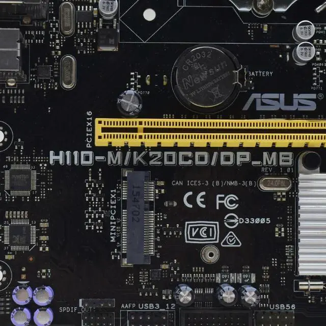 Alt view image 3 of 4 - DDR4 Motherboard LGA 1151 H110-M/K20CD/DP_MB Supports Core i3 6100 6300 Micro ATX Form Factor 2x DIMM Max. 16GB DDR4