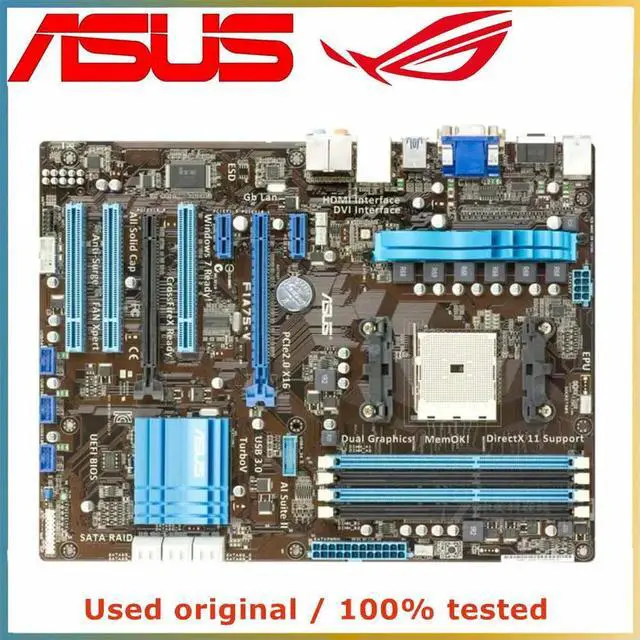 Main image of For F1A75-V Computer Motherboard FM1 DDR3 32G For A75 Desktop Mainboard  SATA III USB PCI-E 3.0 X16