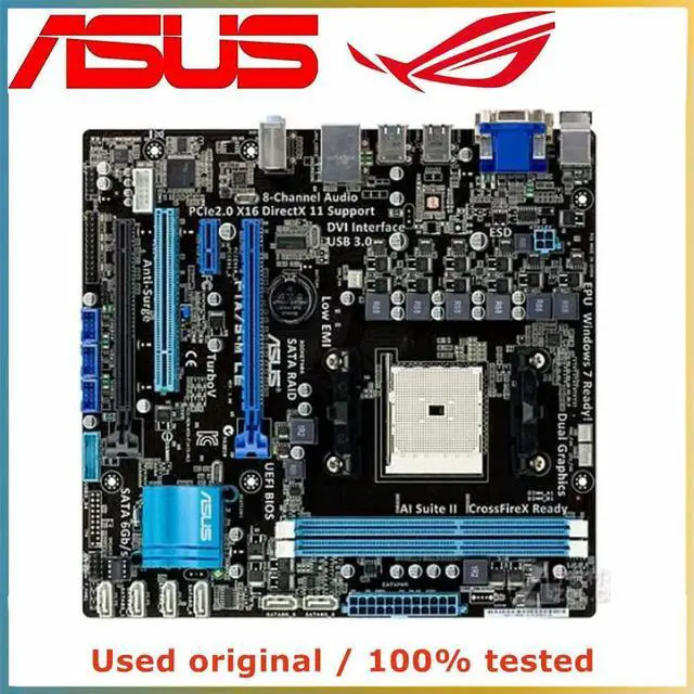 Main image of For F1A75-M LE Computer Motherboard FM1 DDR3 16G For A75 Desktop Mainboard  SATA III USB PCI-E 3.0 X16