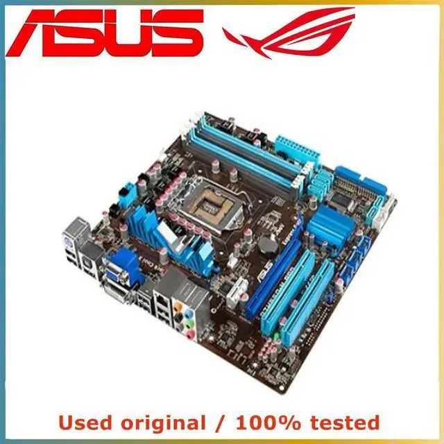 Alt view image 2 of 3 - For H55 For P7H55D-M PRO Computer Motherboard LGA 1156 DDR3 16G Desktop Mainboard SATA II PCI-E 2.0 X16