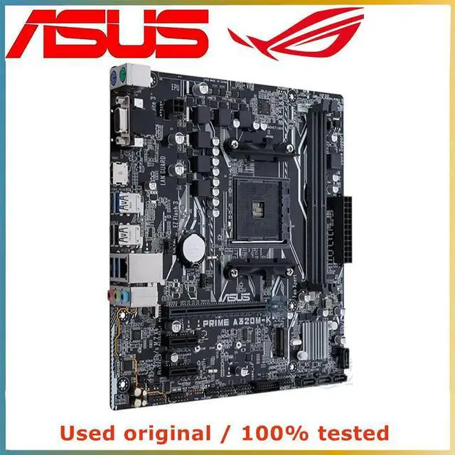 Alt view image 4 of 4 - For A320 For PRIME A320M-K Computer Motherboard AM4 DDR4 32G Desktop Mainboard  SATA III USB PCI-E 3.0 X16