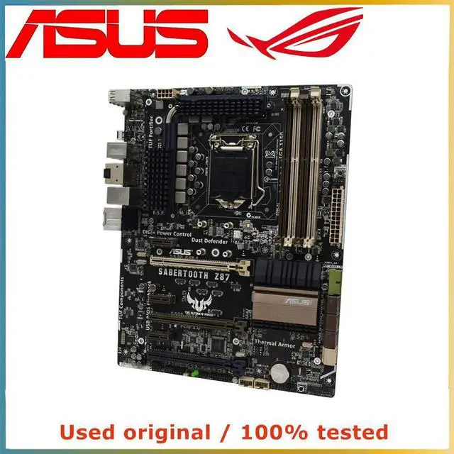 Alt view image 2 of 5 - For SABERTOOTH Z87  Computer Motherboard LGA 1150 DDR3 32G For Z87 Desktop Mainboard SATA III PCI-E 3.0 X16
