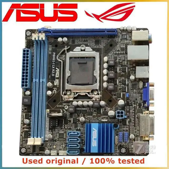 Main image of MINI ITX P8H61-I LX R2.0 Computer Motherboard LGA 1155 DDR3 16G For H61 P8H61 Desktop Mainboard SATA II PCI-E 2.0 X16
