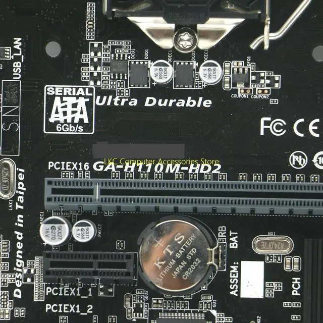 Alt view image 2 of 4 - For GA-H110M-HD2 Mainboard LGA1151 DDR4 VGA+DVI+HDMI M-ATX H110M-HD2 Motherboard 100%Tested