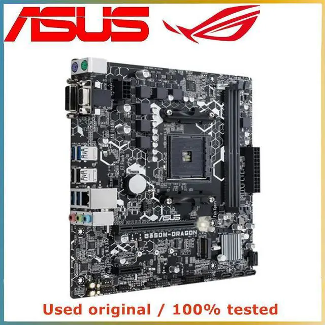 Alt view image 4 of 4 - For B350 For B350M-DRAGON Computer Motherboard AM4 DDR4 32G Desktop Mainboard  SATA III USB PCI-E 3.0 X16
