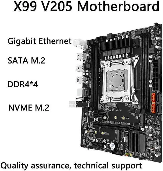 Main image of lotorasia X99 V205 Motherboard LGA 2011-3 Xeon E5 2670 2666 V3/V4 CPU DDR4 ECC Memory NVME M.2 USB 3.0
